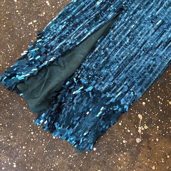 Rêve Riche Miesha Dress Forest Green Sequins Party - Picture 8 of 9